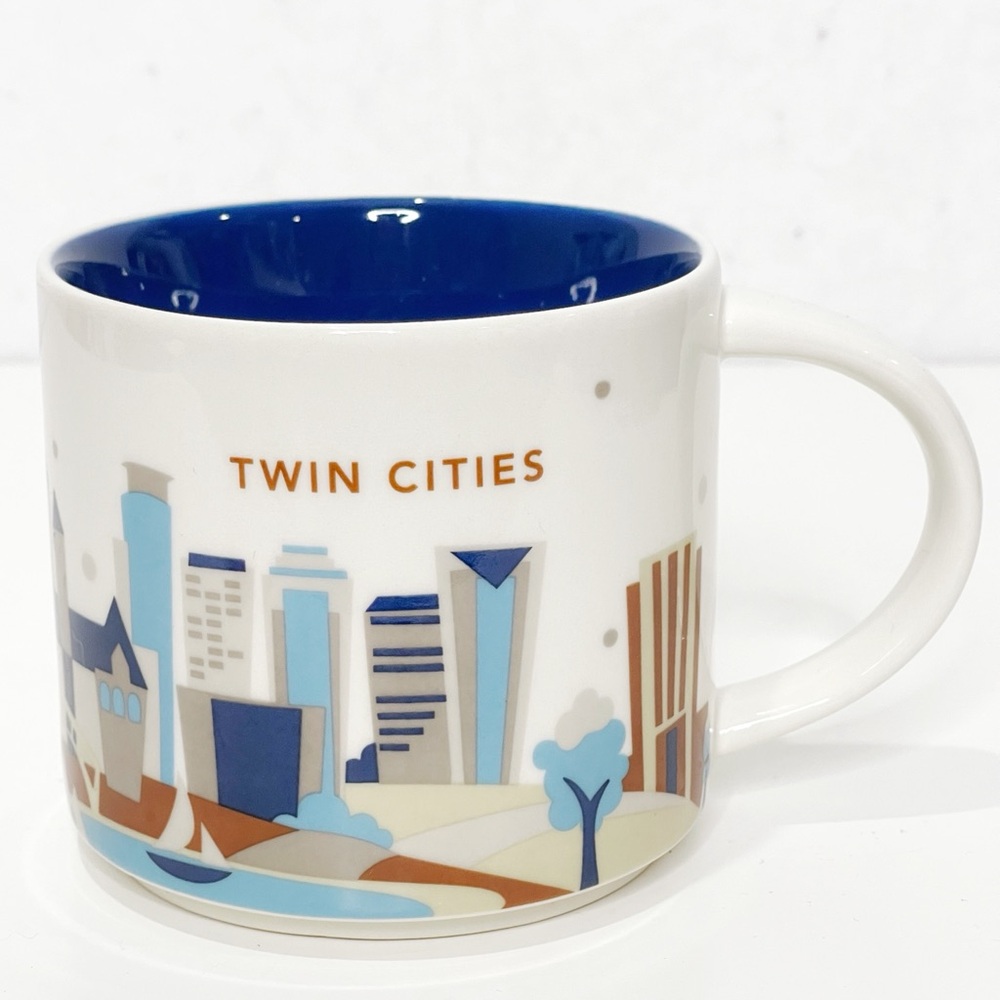 Starbucks You Are Here Collection TWIN CITIES 14 fl. oz. Coffee Mug Cup Blue
